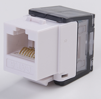 Modul Keystone Jack RJ45 Cat6 180 Derajat Tanpa Alat, Penjualan Grosir OEM ODM Terlaris, Baru, untuk Penggunaan Kabel LAN Solid