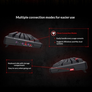 Clavier de jeu mécanique sans fil/filaire MSI FORGE GK500W Dark Night à trois modes, éclairage RGB, structure tactile linéaire, structure Gasket - Product Image 3