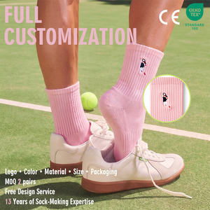 BiLu Wholesale <b>Women</b> Tennis Crew <b>Socks</b> Breathable Cushioned Sports <b>Socks</b> Arch Support Custom Design Private Label OEM Supplier - Product Image 3