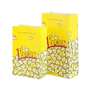 Bolsa de papel biodegradable para palomitas de maíz y microondas con logotipo impreso personalizado para patatas fritas de grado alimenticio