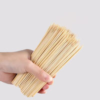 Brochettes en bambou biodégradables écologiques jetables, naturelles, rondes et pointues, pour fruits, barbecue et kebab, ustensiles de cuisson pour viande, vente en gros