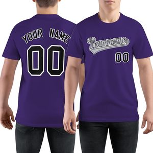 Camiseta de Béisbol Personalizada con Nombre y Número, Unisex para Adultos, Cuello Redondo, Transpirable, Impresión por Transferencia de Calor, 280g - Product Image 1