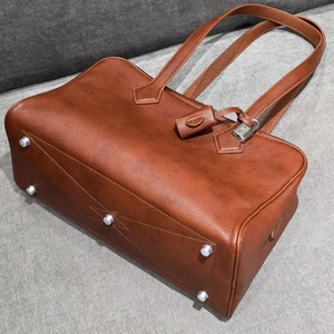 Sac Boston Classique Vintage en Cuir de <span class=keywords><strong>Vachette</strong></span> avec Fermeture Éclair, Polyvalent, Portable et Pratique pour le Quotidien, les Affaires et les Trajets Quotidiens – Sac pour Femme - Product Image 6