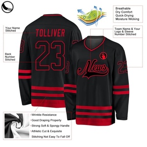 Uniforme de Hockey sobre Hielo Personalizado BETHERIVAL con Cuello Personalizado, Logotipo Sublimado, Jersey de Hockey sobre Hielo con Tackle Twill - Product Image 4