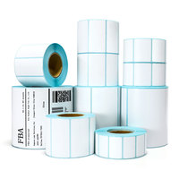 Etiquetas Adhesivas Térmicas Resistentes al Agua, Impresión Personalizada de Códigos de Barras en Rollo para Impresora Zebra 4x6 Pulgadas, en Promoción