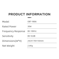 Altavoces Activos Profesionales OBT-9806 de Alta Calidad Sistema PA de Radiodifusión con Montaje en Pared y POE