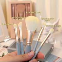 Ensemble de pinceaux de maquillage miniatures roses à étiquette privée, très vendus, taille voyage, outils cosmétiques professionnels doux, logo personnalisé OEM