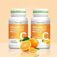Comprimés à croquer de vitamine C OEM, bonbons compressés, complément alimentaire beauté pour adultes, durée de conservation de 24 mois, certifié ISO 9001