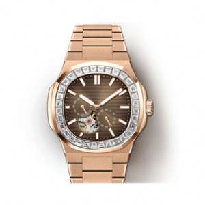 Montre automatique de luxe en or de haute qualité avec moissanite, tourbillon, montres mécaniques pour hommes, montres-bracelets lumineuses, étanches - Product Image 4