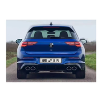 Accessoires automobiles de haute qualité pour VW Golf 8 vers R Line, comprenant un ensemble pare-chocs avant et arrière avec calandre, jupes latérales et diffuseur arrière