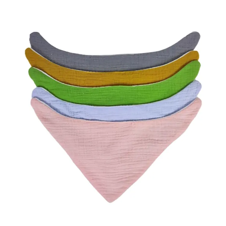 Competitive price baby bandana bibs triangle design newborn saliva towel 100% cotton baby bibs