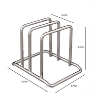 Étagère multifonctionnelle en acier inoxydable à 3 niveaux, écologique, pour planches à découper de 2 cm et 3 cm d'épaisseur, couvercles de casseroles et ustensiles de cuisine