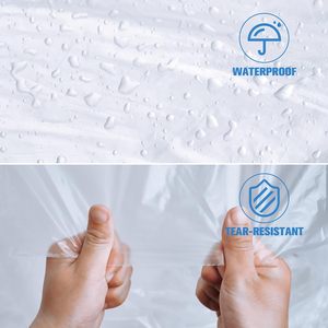 Lona de Plástico Protectora 9x12 Pies, Paquete de 3, Impermeable y Resistente para Pintura - Product Image 2