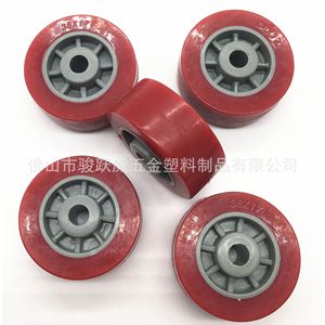 Red Pu Swivel Caster 38X17mm For Furniture Industrial Use Durable Wheel - Product Image 5