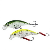 Leurre Micro Organism Sinking Minnow 52mm 3.8g, Appât Artificiel Dur en Plastique Biomimétique avec Hameçons