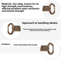 Breloque décorative personnalisable pour chaussures, style sabot de sport, avec chaîne à maillons, en caoutchouc souple, fixation rotative, sans attache, couleur au choix, DIY
