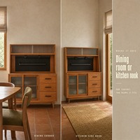 Buffet en bois massif de style nordique, armoire de rangement, vitrine pour salon, salle à manger, meubles de maison
