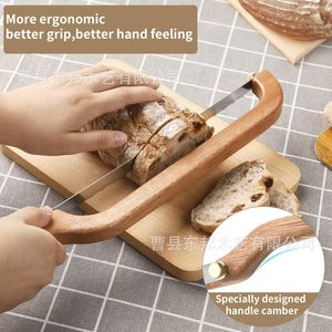 Wooden <b>Bread</b> <b>Knife</b> Stainless Steel Blade 8-9.9in Durable Kitchen Tool For Baking Cake Slicing - Product Image 2