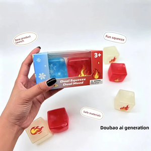 Cubo Sensorial de Doble Compresión, Juguete Antiestrés, Regalo para Aliviar la Presión con Sensación de Hielo y Fuego - Product Image 2