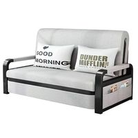 Sofá Cama Plegable Multifuncional Runwood con Estructura Metálica Moderna y Almacenamiento para Apartamento, Dormitorio, Hotel, Sala de Estar