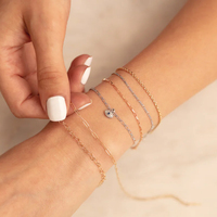 Cadena de Oro Fino de 14 Quilates, Rollo Delgado de 1.7mm, Eslabones Planos, Oro Puro para Mujer, Joyería Permanente, Rollo de Oro Sólido de 14k