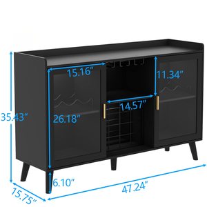 SENYU Meuble à vin multifonctionnel personnalisé, style italien moderne et minimaliste, en panneaux de bambou, pour salon ou entrée murale - Product Image 4