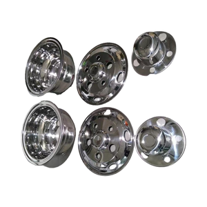 Cubierta de Rueda de Acero Inoxidable de 16 Pulgadas para Mitsubishi, Acabado Pulido, Instalación con Pernos, para Autobús FUSO ECanter/Coaster - Product Image 4