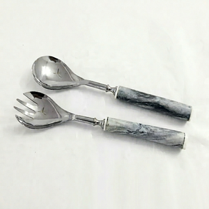 Cuchara de Acero de la Mejor Calidad con Mango de Resina para Servir, Diseño de Tenedor, Ideal para Bodas, Cocina Doméstica y Restaurantes - Product Image 1