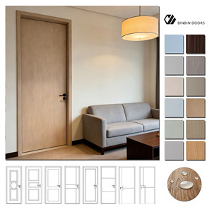 Porta Insonorizzata Minimalista in PVC Rivestito in Foglio, 55dB, Tipo T, Tripla Guarnizione, per Hotel, Aeroporti, Trasporto, <span class=keywords><strong>Dimensioni</strong></span> Personalizzate - Product Image 1