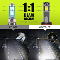 Phare LED en aluminium R10M 27500LM 12V 100W IP68 Étanche Ampoules LED automobiles universelles H1 H4 H7 H11 9005 9006 9007