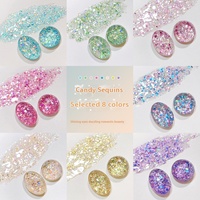XEIJAYI Série Paillettes Bonbons Gel UV pour Ongles Style Français Vernis à Ongles Longue Durée pour Usage Professionnel et DIY