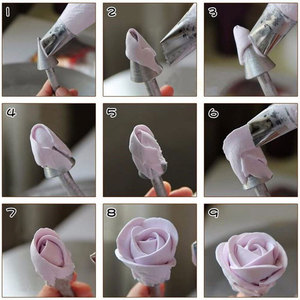 Ugello per <span class=keywords><strong>pasticceria</strong></span> crema per glassa fiori strumenti per fare ugello per tubazioni supporto per cono di cottura bastoncini di <span class=keywords><strong>rosa</strong></span> decorazione per torte in lega di alluminio - Product Image 5