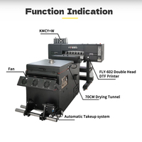 Printer DTF 3D Puff Embroidery UV 60cm 2 Kepala I3200 Papan Hoson Baru Garansi 1 Tahun Pasokan Pabrik Cetak Pakaian