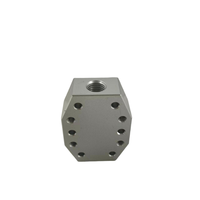 Bloc de collecteur hydraulique octogonal en aluminium sur mesure, usiné CNC, pour fluides pneumatiques