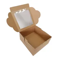 Cardboard Ice Cream Cake Box with Clear PVC Window, Cheap