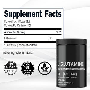 Suplemento de Aminoácidos en Polvo de L-Glutamina Natural de Marca Privada OEM, 500 g, Pre-Entrenamiento, Recuperación Muscular, Apoyo para la Salud Intestinal - Product Image 2