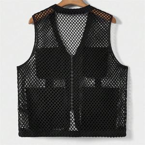 Chaleco de Malla Personalizado 100% Poliéster, Estilo Urbano, Moderno, con Múltiples Bolsillos para Hombre - Product Image 2