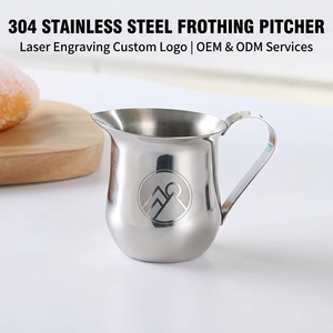 Kingze Outils pour barista 60ml 90ml 150ml 240ml Petit pichet à vapeur <span class=keywords><strong>Cappuccino</strong></span> Latte Art Espresso Café <span class=keywords><strong>Pot</strong></span> à <span class=keywords><strong>lait</strong></span> - Product Image 3