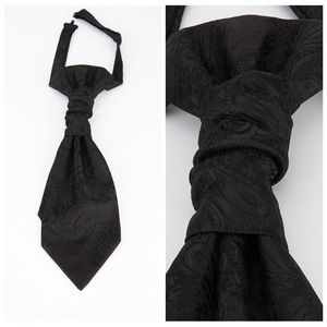 Papillon in Pelle Jacquard da Uomo Pre-Annodato per Abiti, Doppio Strato, Trendy, Nodo Hong Kong, Disponibile - Product Image 3