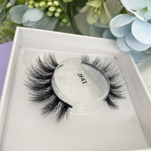 Marque privée de vente en gros, <span class=keywords><strong>faux</strong></span> <span class=keywords><strong>cils</strong></span> 3D vaporeux en vison, pleine bande, bande de coton noir, <span class=keywords><strong>faux</strong></span> <span class=keywords><strong>cils</strong></span> avec emballage dans une boîte personnalisée - Product Image 3