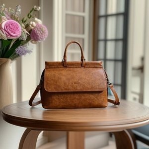 Bolso 2025, Nuevo, Moderno, Retro, Estilo Cartero, para el <span class=keywords><strong>Trabajo</strong></span> y Viajes Diarios, para Mujer, Gran Capacidad, Texturizado, Portadocumentos, Bandolera, Cuadrado, PU - Product Image 1