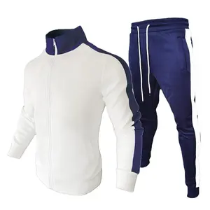 Setelan Pakaian Olahraga Pria, Setelan Olahraga 2 Buah Pakaian Pria Bertudung Jaket & Celana, Setelan Lari Pria