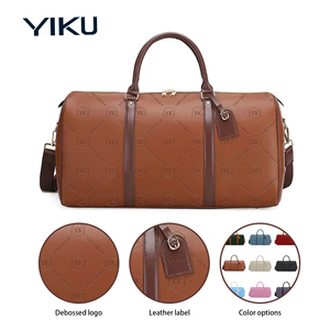 Sac de sport YIKU en cuir PU imperméable pour hommes, grande capacité, sac de voyage à fermeture éclair, logo personnalisable, style tendance, OEM ODM - Product Image 2