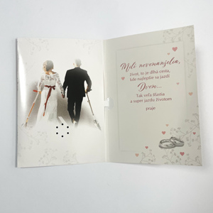 Produsen kustom pesan suara merekam Audio musik kartu Natal/Terima Kasih/kartu pos logo emas foil cetak offset - Product Image 4