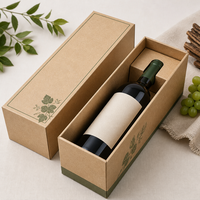 Boîte à vin double bouteille avec emballage cadeau et insert de séparation personnalisé pour boîte d'emballage, vente en gros à l'exportation