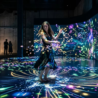 Système de projection interactif immersif pour sol et mur, exposition d'art numérique, projecteur holographique, jeu pour musées, salles d'exposition et événements