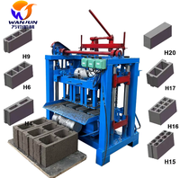 Machine à fabriquer des blocs creux WJ 4-35A économique à pression hydraulique, facile à utiliser pour les projets de construction urbains et ruraux 24h/24