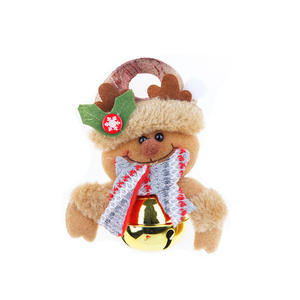 Ensemble d'ornements en peluche de Noël Cloches Père Noël Bonhomme de neige Renne Arbre Décorations Festive Noël Ornements suspendus pour décor de vacances - Product Image 4