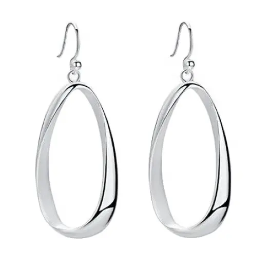 Big Fashion 925 Sterling Silver Earrings jewelry for Women Recycle Material Earrings