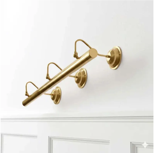 Vintage Solid Brass Picture <b>Light</b> Mid Century Modern Picture <b>Light</b> Raw Brass <b>Wall</b> Lamp Gallery Picture <b>Light</b> Painting Display - Product Image 1